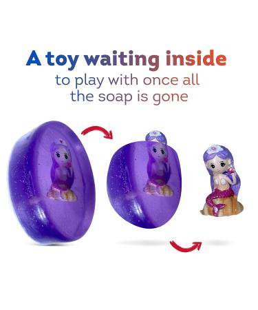Natural Soap Bar for Kids with Surprise Mermaid Toy | Safe Ingredients & Sweet Berries Scent | Made in USA | Perfect for Everyday Routine - Buy Online on GoSupps.com
