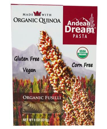 Andean Dream Organic Quinoa Fusilli Pasta, 8 Ounce -- 12 per case.12 8 Ounce (Pack of 12)