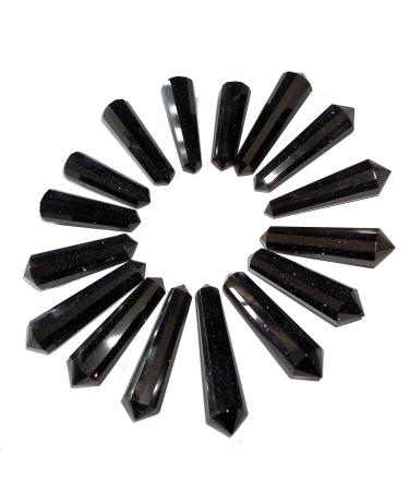 1 x 12 Cut DT Crystal Vogel Wand Point 40-60mm (Blue Goldstone)