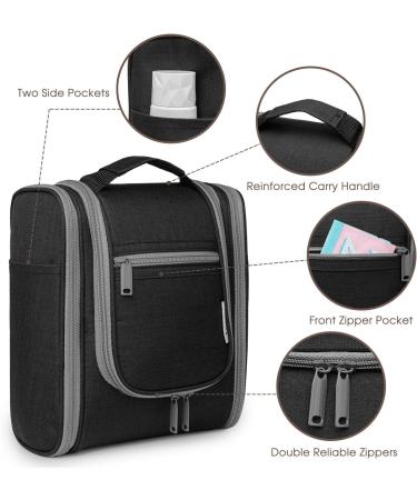 Travel Hanging Toiletry Wash Bag Makeup Cosmetic Organizer for Women (Black (Medium)) B-black - Buy Online on GoSupps.com