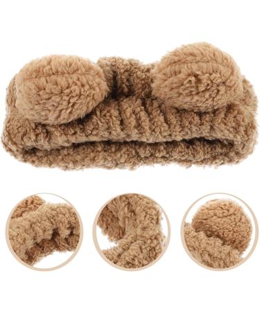 LALAFINA Plush Headband Bear Ear Face Wash Hairband Cartoon Makeup Spa Headwear Elastic Hair Turban Cute Hair Accessories - Buy Online on GoSupps.com