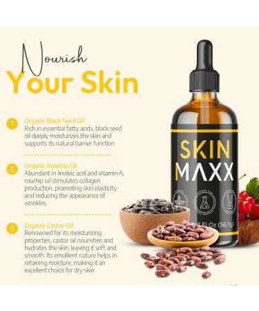 Organic Blackseed Oil Rosehip Oil & Castor Oil for Dry Skin | Lalena Face & Body Oil - Cold Pressed Natural Oils - Buy Online on GoSupps.com