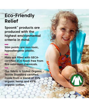 Spoonk Organic Hemp Acupressure Mat with EcoFoam - USA Made Sage | Eco-Friendly and Sustainable - Buy Online on GoSupps.com