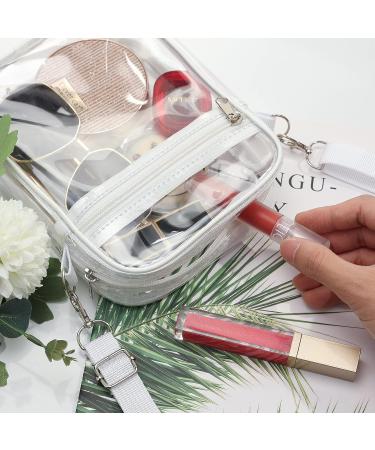 WJCD Clear Stadium Approved Crossbody Purse with Front Pocket - White - Buy Online on GoSupps.com