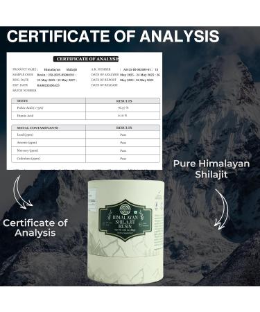Himalayan Shilajit Resin | High Nutritional Potency & Grade A Shilajit Resin with 85+ Plant-Trace Minerals and 75% Fulvic Acid 75 Servings for Energy & Immune Suport for Men and Women (30g) - Buy Online on GoSupps.com