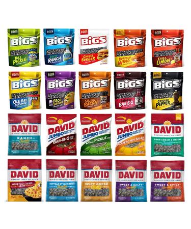 Sunflower Seeds Ultimate Variety Pack by BIGS and DAVID | 20 Unique Flavors