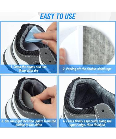 12 Pcs Heel Cushion Pads Mesh Self-Adhesive Heel Grips to Prevent Shoes Too Big Back of Heel Cushion Inserts for Women and Men Black White Grey - Buy Online on GoSupps.com