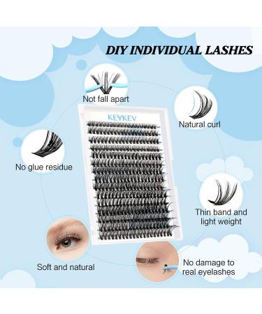 300 Pcs 40D C-Mix Individual Cluster Lashes 9-16mm DIY Lash Extensions for Dramatic Volume - Self Application at Home - Buy Online on GoSupps.com