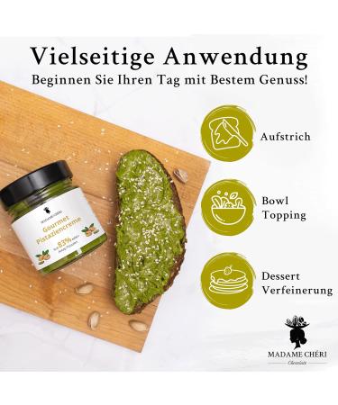 Madame Ch ri Vegan Pistachio Cream - 400g Pure Pistachio Spread from Turkey | 83% Pistachios No Additives Ideal for Bread & Cakes - Buy Online on GoSupps.com