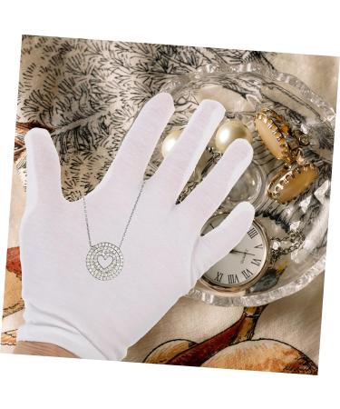 FOMIYES 12 Pairs Washable Cotton Gloves White Inspection Gloves Jewelry Cotton Gloves White Gloves Men Moisturizing Gloves for Dry Hands Gloves for Jewelry Inspection Supplies Watch Miss 21x11x7cm - Buy Online on GoSupps.com