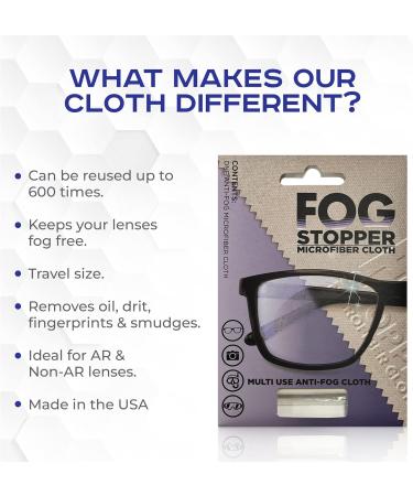 Premium Anti-Fog Microfiber Eyeglass Cleaning Cloth - Reusable & Effective on All Lenses | Defogs Eyeglasses Goggles & Screens - Buy Online on GoSupps.com