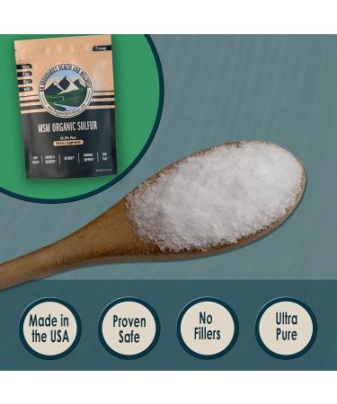 MSM Organic Sulfur Crystals - 99.9% Pure, All-Natural Supplement by No Boundaries Health | Joint Pain, Allergy Relief, Skin & Hair Health - 8oz Pack - Buy Online on GoSupps.com
