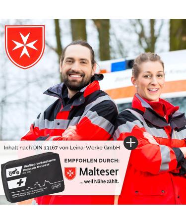 Golab Motorcycle First Aid Set | Compact Bandage Bag DIN 13167 + Warning Vest - EU Compatible - Buy Online on GoSupps.com