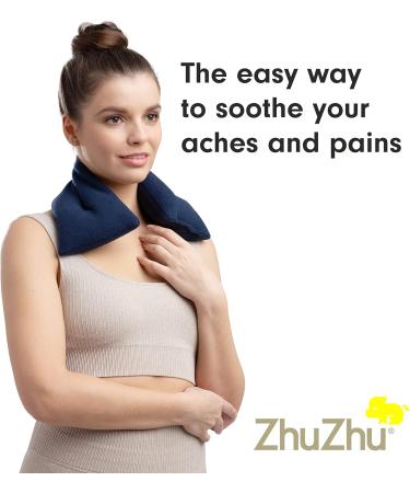 Zhu-Zhu Unscented Body Wrap - Microwavable Wheat Bag - Navy Fleece Heat Therapy Hot Pack - Microwave Heated Soothing Wheat Bags - Buy Online on GoSupps.com