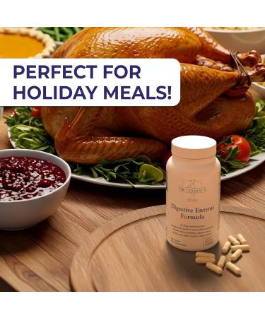 Dr. Tennant's Digestive Enzymes | Support for Large Holiday Meals & Everyday Comfort | Gut Health Heartburn & Acid Reflux Relief | 2X DPP-IV Enzyme for Gluten Digestion | 200 Capsules - Buy Online on GoSupps.com