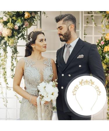 Stars Headband Glittering Star Halo Crown Headband Rhinestone Star Headband Goddess Headpiece Bridal Hair Accessories Star Rhinestone Tiara for Women Girls Wedding Party (Golden) - Buy Online on GoSupps.com