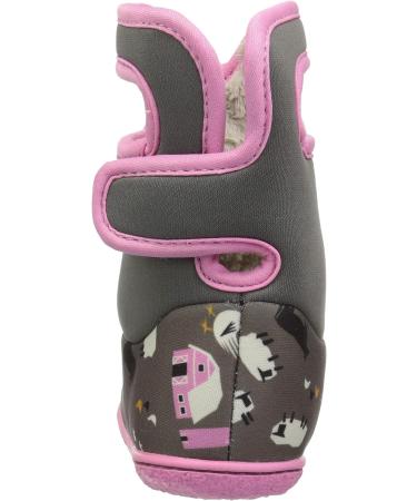 BOGS Baby Wellington Boots Plum Flower Stripe 71565 | UK 3-8 | Grey Multi - Buy Online on GoSupps.com