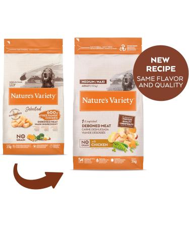 Nature's Variety No Grain - Medium/Maxi Adult Dog Food - Chicken - 3kg - Buy Online on GoSupps.com