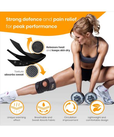 Compression Knee Brace for Running | Knee Support for Men & Women | Sports Knee Stabilizer for Meniscus Tear ACL Arthritis & Joint Pain Relief - Buy Online on GoSupps.com