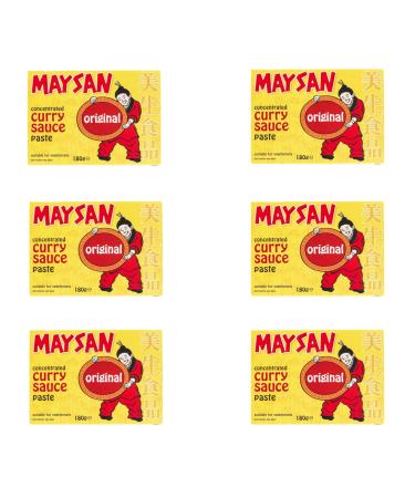 Authentic Chinese Curry Paste by Maysan - Original Flavour - Easy to Use - 6 Packs (180g Each) - Buy Online on GoSupps.com