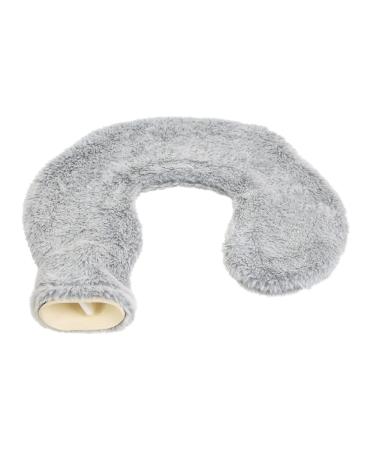 Bauer Professional 63739 Neck and Shoulder Hot Water Bottle / Ease Pain and Relax Muscles / Soft Faux Fur Cover / Soothe Headaches / Light Grey Light Grey Faux Fur Cover