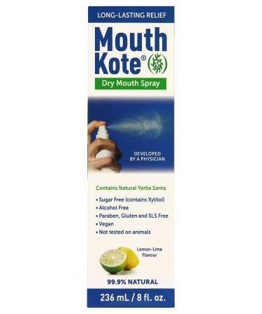 Mouth Kote Dry Mouth Spray, Oral Moisturizer with Yerba Santa, 8 Fluid Ounce 8 Fl Oz (Pack of 1)