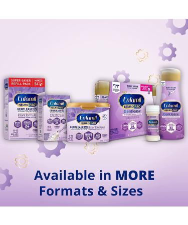 Enfamil NeuroPro Gentlease Baby Formula 6ct 2fl oz Bottles - Brain & Immune Support with DHA, Clinically Proven to Reduce Fussiness, Gas & Spit-Up - Pack of 8 - Buy Online on GoSupps.com