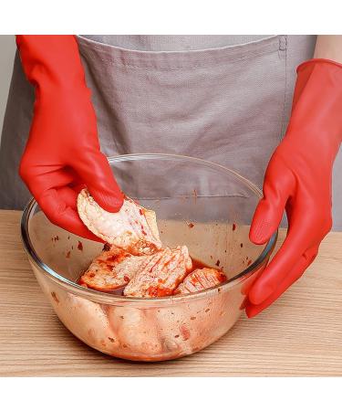 KKRAUS 3 Pairs Cleaning Gloves Non-Slip Durable Rubber Gloves Cleaning Reuseable Household Gloves for Kitchen Cleaning Washing Dish Gloves (Color : Red Size : Large) Large Red - Buy Online on GoSupps.com