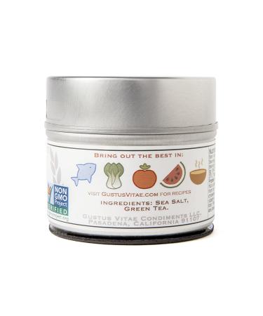 Gustus Vitae Green Tea Sea Salt - Gourmet Infused Non GMO Seasoning in Magnetic Tin - Buy Online on GoSupps.com
