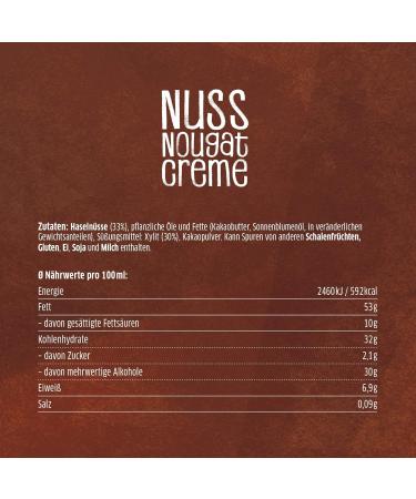 Xucker Hazelnut Nougat Cream (Xylitol) - Vegan Palm Oil Free Low Sugar Delight - Shop Internationally! - Buy Online on GoSupps.com