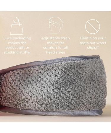 VOLO Cloud Pink Spa Headband for Women - Ultra-Soft Hair Band for Makeup, Skincare, Shower & More - Absorbent, Stretchy, Non-Slip - Fits All Head Sizes - Microfiber - Luna Gray - Buy Online on GoSupps.com