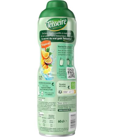 Teisseire Sirop Tropical pour Boisson Rafra chissante Cocktails Bidon Recyclable 6x60cl - Buy Online on GoSupps.com