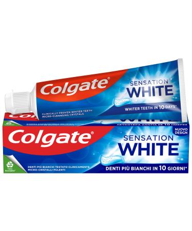 Colgate Sensation White toothpaste 75ml |ToothpasteClinically tested bleach |10 days of bleach |White teeth with active microcrystals