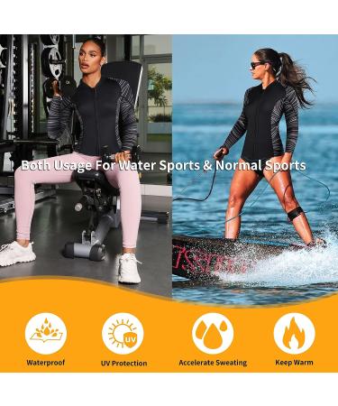 CtriLady Women's Neoprene Wetsuit Top - 1.5mm Long Sleeve High-Necked Jacket with Front Zipper - Black - Size Medium - Buy Online on GoSupps.com