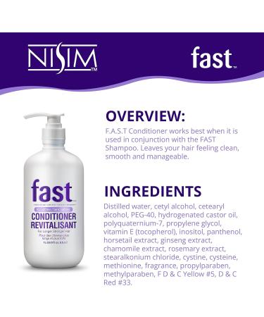 Nisim F.A.S.T. Fortified Amino Scalp Therapy Conditioner - 33 fl oz Hair Conditioner for Strong Hair - Sulfate-Free & Paraben-Free - Buy Online on GoSupps.com