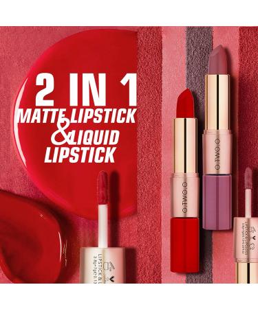 Popular 2-in-1 Lipstick & Liner Pen for Long-Lasting Glossy Lips | hhseyewell - Buy Online on GoSupps.com