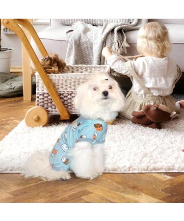 Tony Hoby Dog Suit - Cute Blue Cupcake Overall for Small to Medium Dogs | 4-Leg Pet Bed Suit (XS) - Buy Online on GoSupps.com