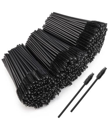 Disposable Mascara Wands Brush Makeup Spoolies Bulk for Eyelash Extensions, 1000 Pieces Black
