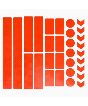 Eazy Case 30 x light sticker reflective sticker reflector band safety in the dark waterproof self -adhesive for bicycle stroller school bags backpack clothing neon orange
