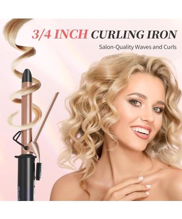 3/4 Inch Curling Iron - Professional Ceramic Barrel Hair Curler for All Hair Types | Fast Heat Up to 400 F - Buy Online on GoSupps.com