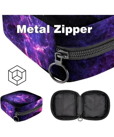 Menstruation Pad Bag with Zipper | Women's Tampon Collection Bag | Stylish Space & Galaxy Design - Buy Online on GoSupps.com