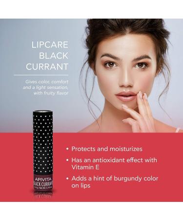 APIVITA Lip Balm with Olive Oil & Beeswax - Nourishing Moisturizer for Dry and Cracked Lips, 0.16 fl. oz, Black Currant - Paraben Free - Buy Online on GoSupps.com