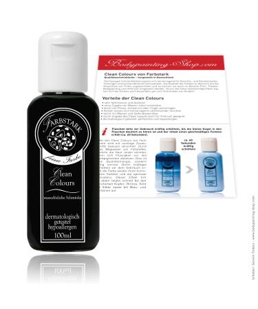 Farbstark Clean Colours Theatre Make-up - water-soluble make-up colour 100 ml Black