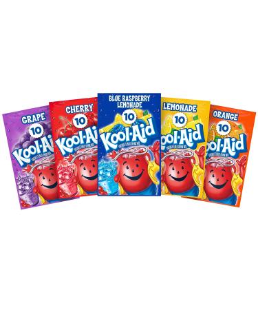 Kool-Aid Unsweetened Fruit Variety Zero Calories Powdered Drink Mix - 50 Count.