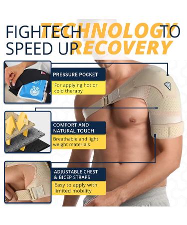 Shoulder Brace for Torn Rotator Cuff - Pain Relief & Support | Compression Sleeve for Stability & Recovery - Small/Medium - Men & Women - Buy Online on GoSupps.com