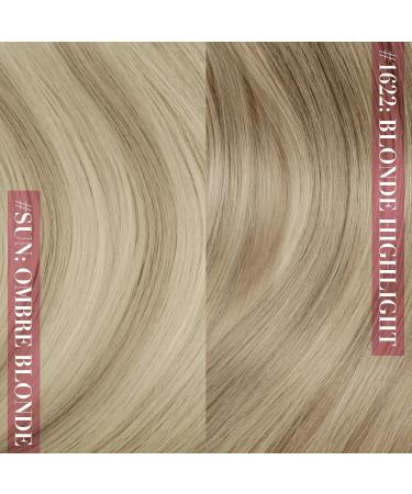 Youngsee 40cm Clip-In Ombre Hair Extensions | Real Remy Hair | Dark Ash Blond & Platinum Blonde | 120g 7PCs - Buy Online on GoSupps.com