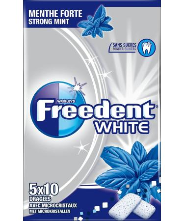 Freedent 5 Cases of 10 Sugar-Free Chewing Gums White Mint Forte - Buy Online on GoSupps.com