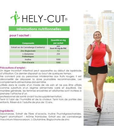 SANTINOV HELY CUT Hely Cut for 14 Days - 1 Box - Strengthening Intestinal and Urinary Flora - Dietary Supplement Powder with Cranberry Prebotics Zinc and Glutamine - Buy Online on GoSupps.com