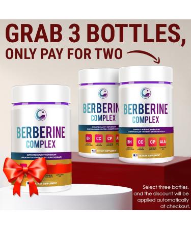 LEGRANO Berberine Supplement 500mg with Ceylon Cinnamon ALA & Chromium Berberine Complex for Glucose Metabolism & Heart Support 60 Vegan Capsules - Buy Online on GoSupps.com