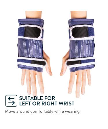 Magic Gel Wrist Ice Pack Wrap - Hot/Cold Hand Brace - Adjustable Straps - Blue - Buy Online on GoSupps.com